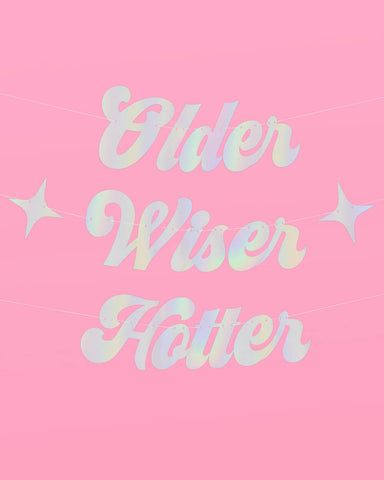 The Iridescent Motto Banner - iridescent foil banner