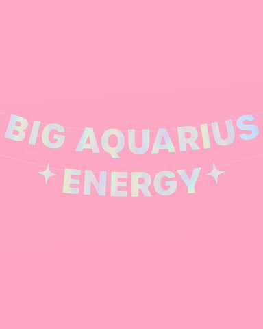 Big ♒️ Energy Banner - iridescent foil banner