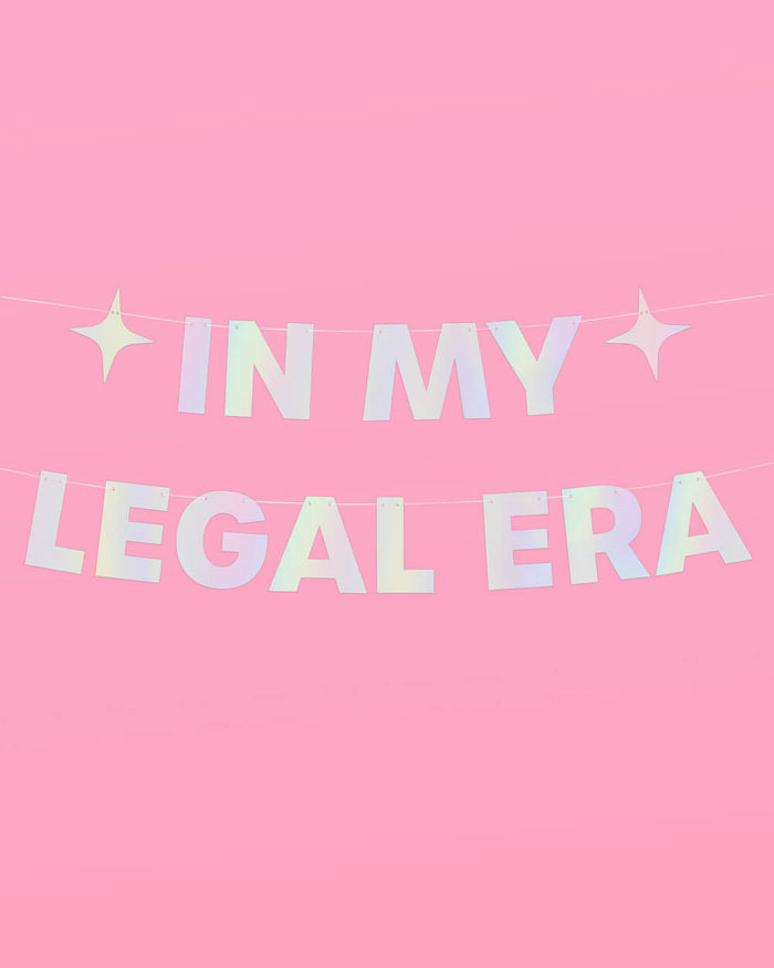 Legal Era Banner - iridescent foil banner