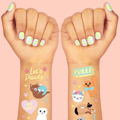 Cool Cat Tats - 42 foil temporary tattoos