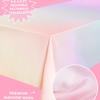 Pastel Party Tablecloth - washable table cover