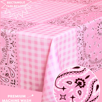 Cowgirl Tablecloth - washable tablecloth