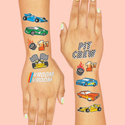 Racecar Tats - 44 foil temporary tattoos