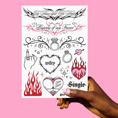 Trophy Wife Tats - 56 temporary tattoos