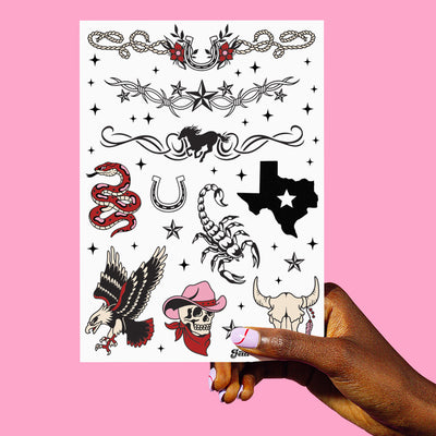 Country Girl Tats - 38 temporary tattoos