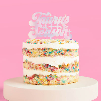 Taurus Season Cake Topper - acrylic cake topper