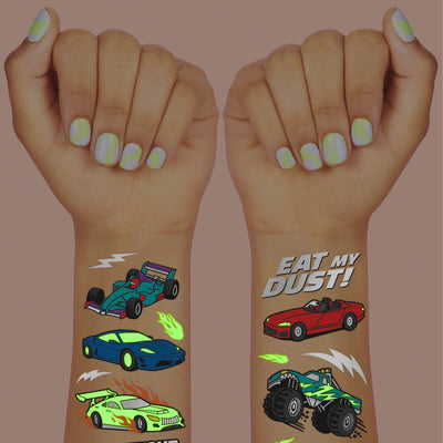 Vroom Vroom Glo Tats - 42 foil temporary tattoos