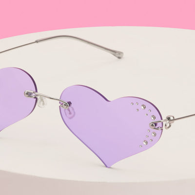 Good Idea Sunnies - rhinestone heart sunglasses