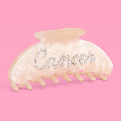 Cancer Claw Clip - rhinestone claw clip