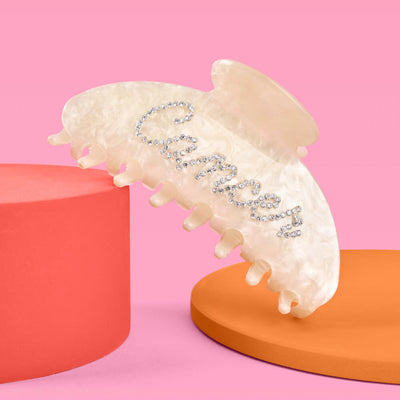 Cancer Claw Clip - rhinestone claw clip