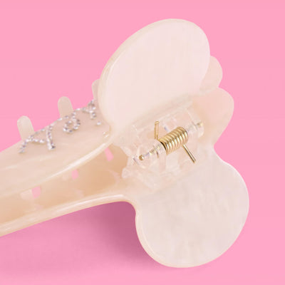 Cancer Claw Clip - rhinestone claw clip