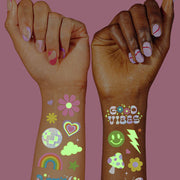 Rave Girl Glo Tats - 82 foil temporary tattoos