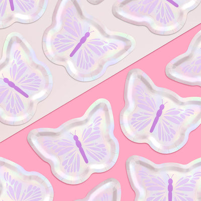 Butterfly Plates - 25 foil paper plates