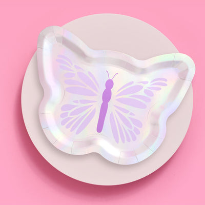 Butterfly Plates - 25 foil paper plates