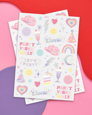 Preppy Party Tats - 50 foil temporary tattoos