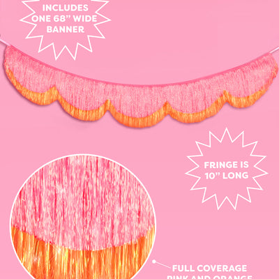 Sunset Scallop Fringe - scalloped banner