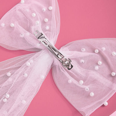 Bow to Be - white + pearl bow