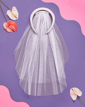 The Noncommittal - headband w/ removable veil