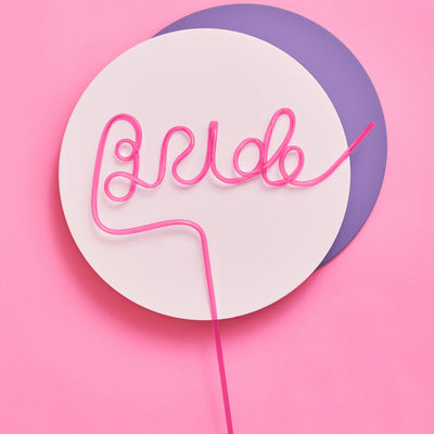 Extra, Extra Straw - XL pink Bride straw