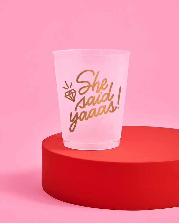 Yaaas Girl! Cups - 16 reusable frost flex cups