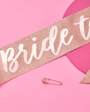 Bling Ring Sash  - rose gold glitter + foil