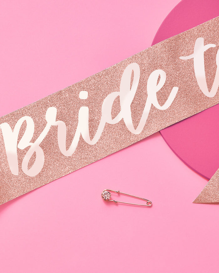 Bling Ring Sash  - rose gold glitter + foil