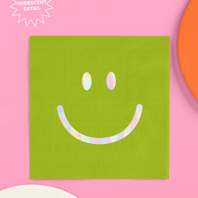 Super Smiley Napkins - 24 foil napkins