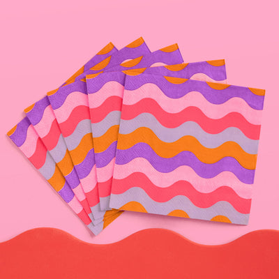 Groovy Party Pack - plates, napkins + cups