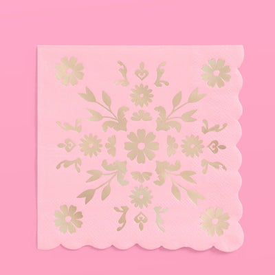 Tea Time Napkins - 24 foil napkins