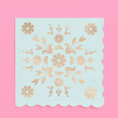 Tea Time Napkins - 24 foil napkins