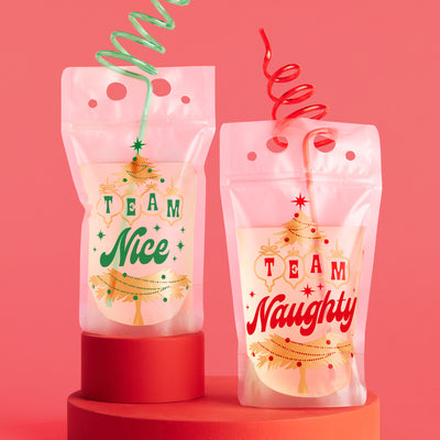 Team Naughty + Nice Drink Pouches