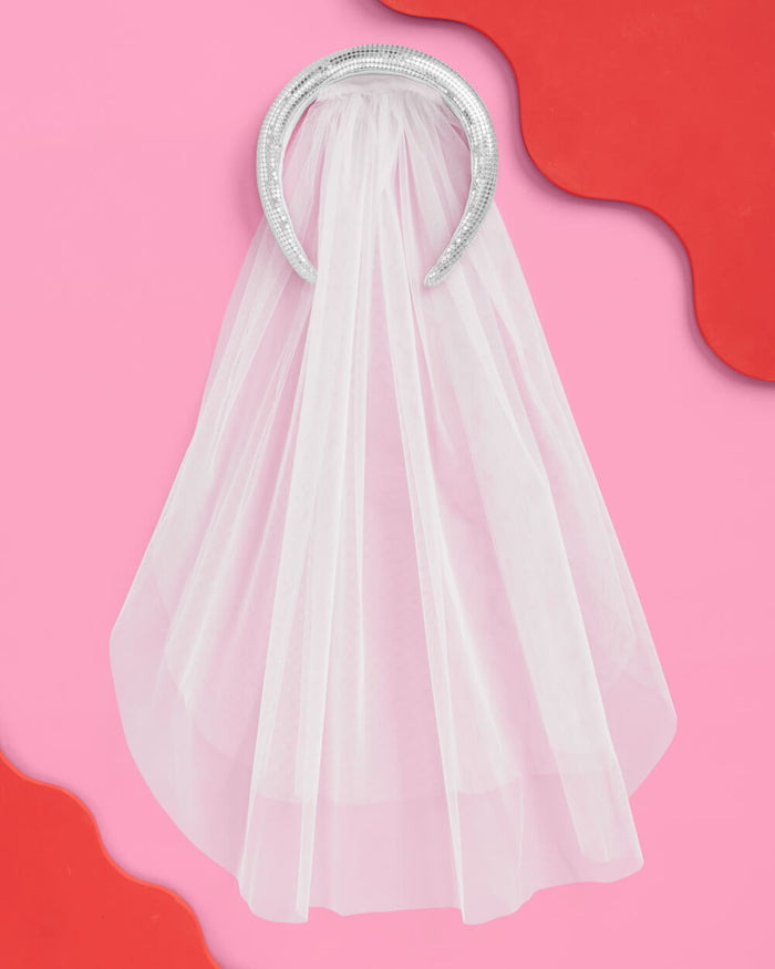 Last Disco Veil - headband w/ removable veil