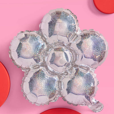 Shimmer Flower Balloon - 4 iridescent balloons