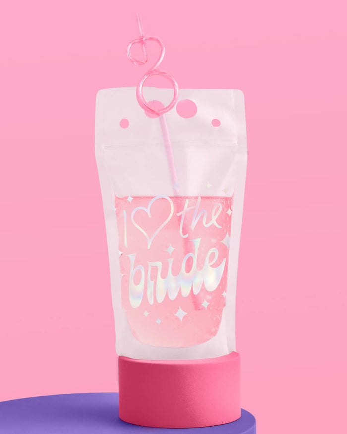 Bride's Besties Sippers - 15 pouches + straws
