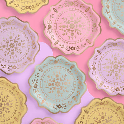 Tea Time Pack - plates, napkins + coupe glasses