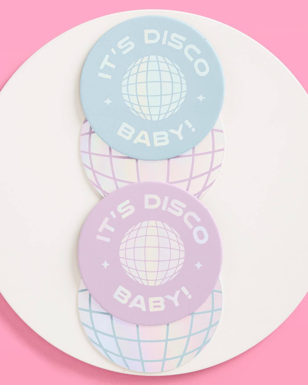 Disco Drinks Pack - disco straws + coasters