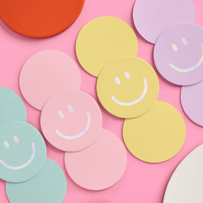 Smiley Coasters - 16 paper coasters