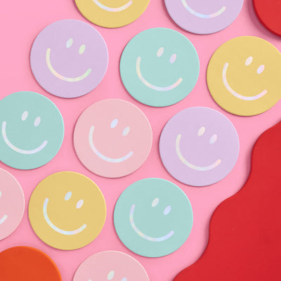 Smiley Coasters - 16 paper coasters