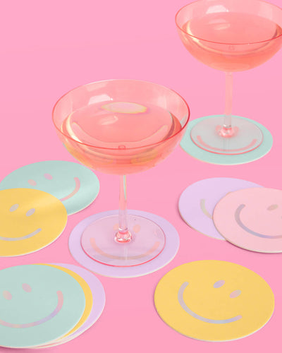 Smiley Setting Pack - plates, napkins + coasters