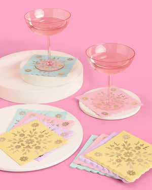 Tea Time Pack - plates, napkins + coupe glasses