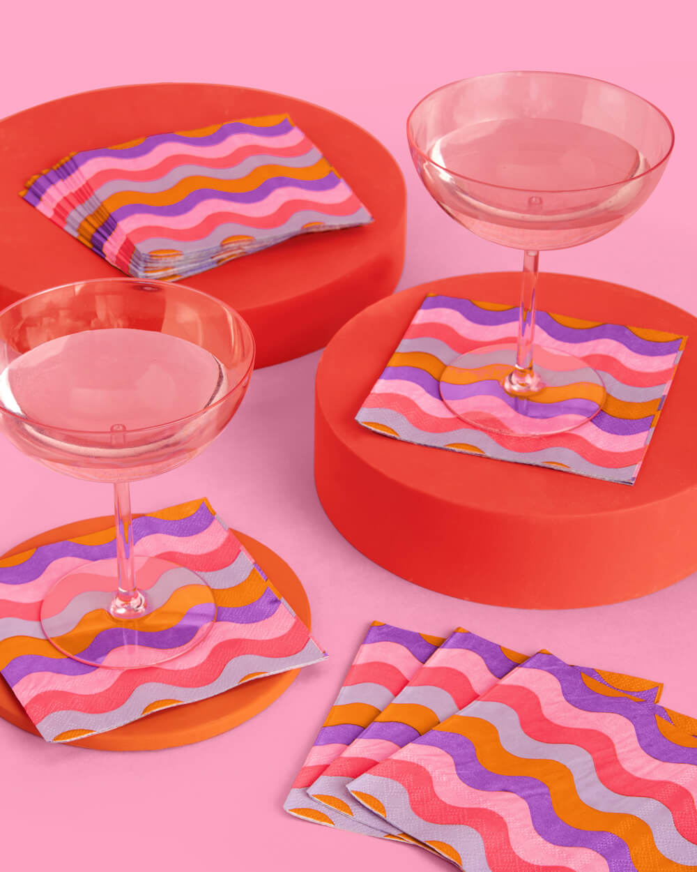 Groovy Party Pack - plates, napkins + cups