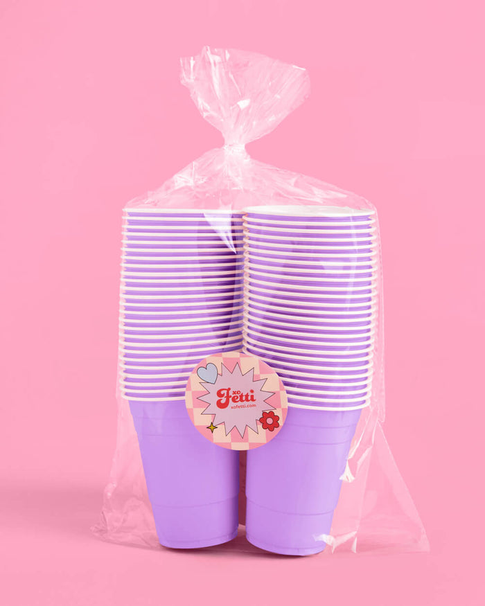 Lavender Haze Cups - 50 matte 16 oz cups
