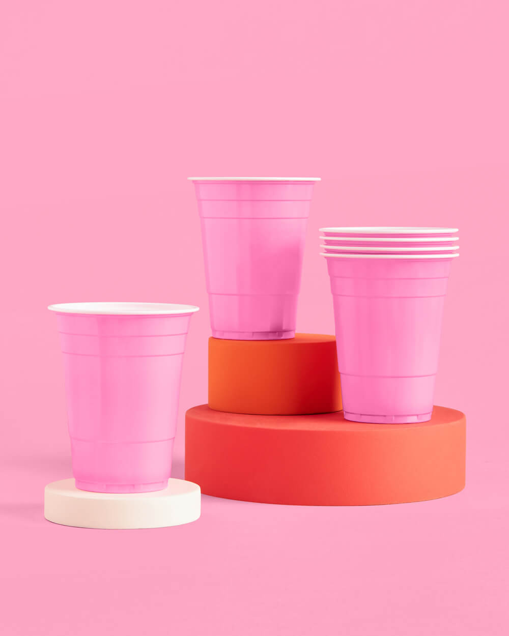 Pink Friday Cups - 50 matte pink 16 oz cups