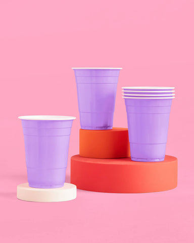 Purple Plastic Cups 
