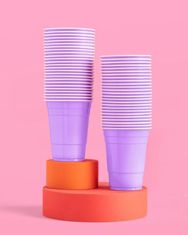 Lavender Haze Cups - 50 matte 16 oz cups