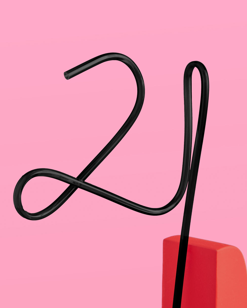21 Forever Straw - XL black 21 straw