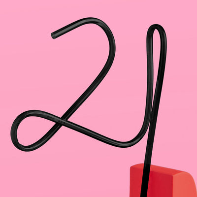 21 Forever Straw - XL black 21 straw