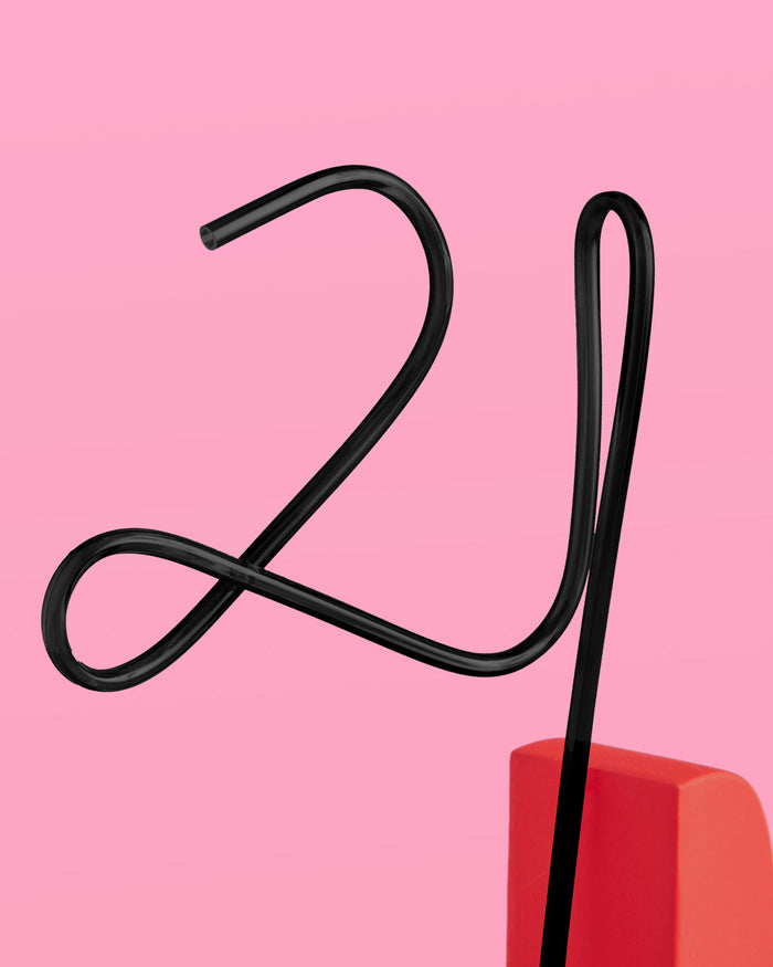21 Forever Straw - XL black 21 straw