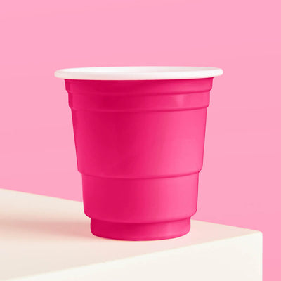That's Hot Shots - 50 hot pink plastic cups