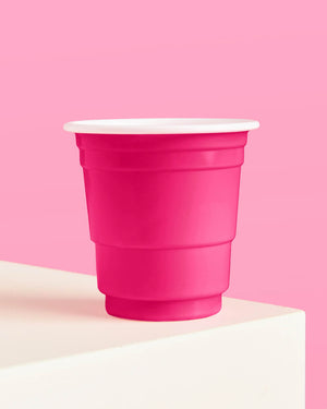 That's Hot Shots - 50 hot pink plastic cups